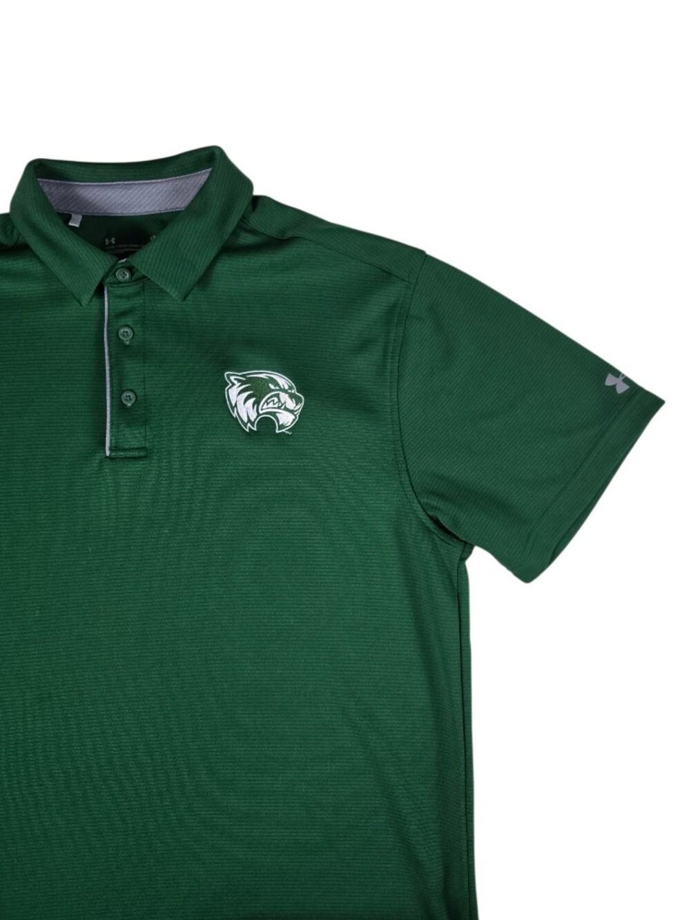 Under Armour Utah Valley Wolverine Heatgear Loose Fit Polo Shirt Large Green